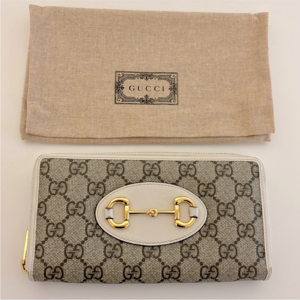 Gucci GG Monogram 1955 Horsebit Zip Around Wallet